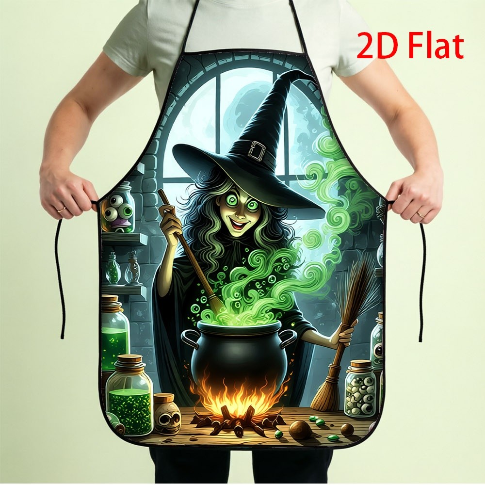 Kitchen Witch Baking - Grappige Heksenkookschort, Halloween Magische Pot Print