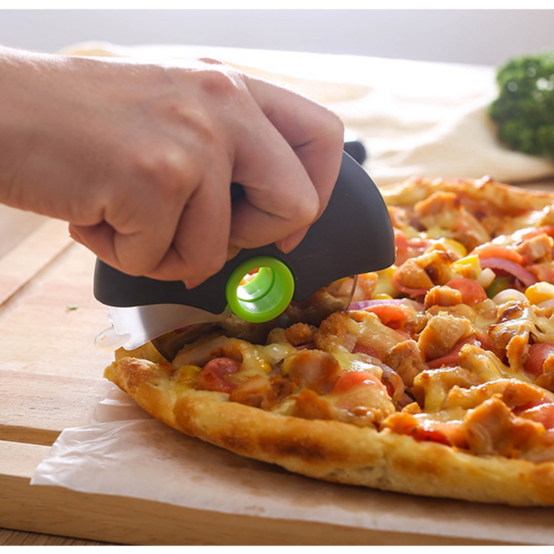 Kitchen Roller Baking - Roestvrijstalen ronde wielsnijder voor pizza met