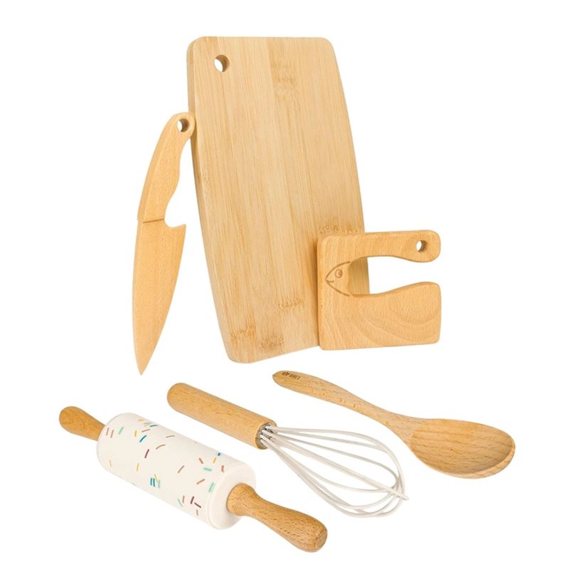 Kitchen Kids Baking Set - Houten kinderbestek en een bakset voor
