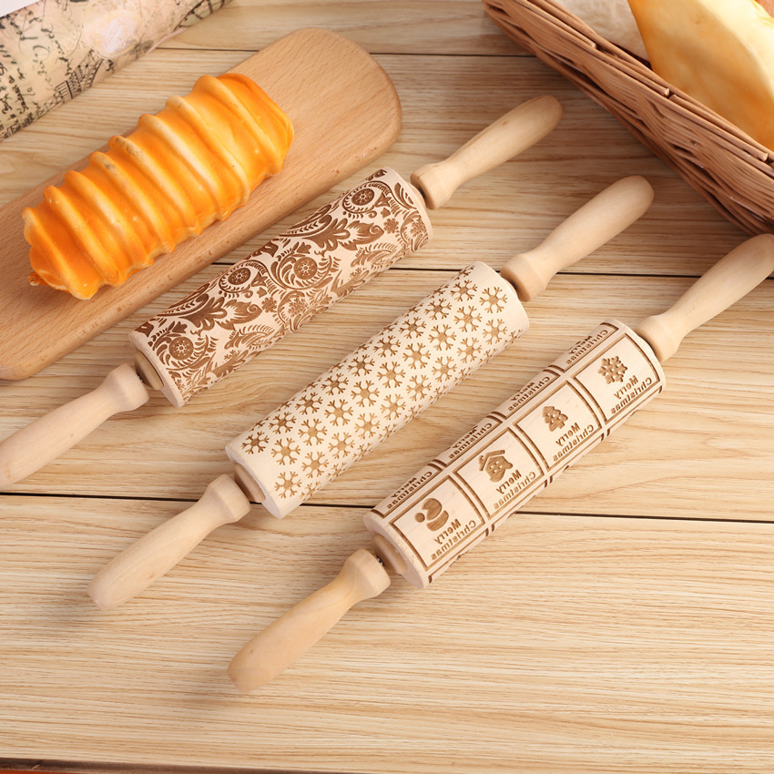 1Pc Embossing Gegraveerd Deegr - Kitchen Roller Baking recensie en prijs