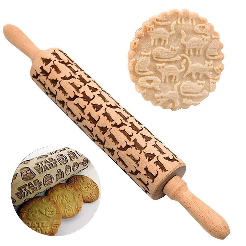 1Pc Embossing Gegraveerd Deegr - Kitchen Roller Baking recensie en prijs