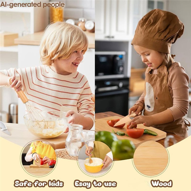 SHGO – houten kinderkeukenmes  - Kitchen Kids Baking Set recensie en prijs