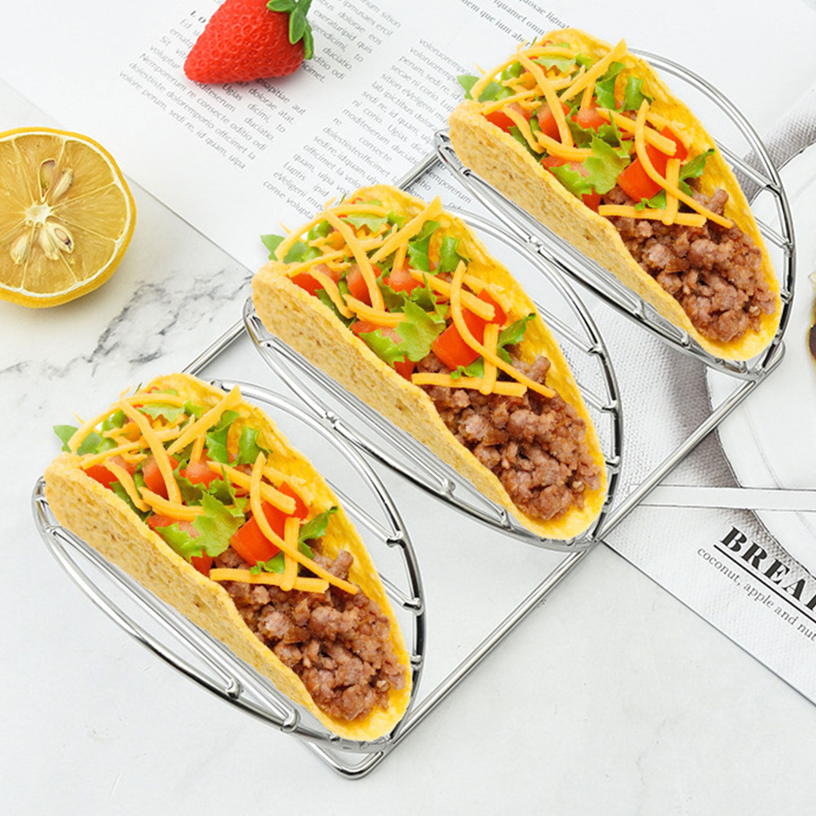 Taco-rek, roestvrijstalen, rec - Kitchen Baking Rack recensie en prijs