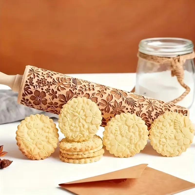 1-5PCS Kerst gegraveerde deegr - Kitchen Roller Baking recensie en prijs